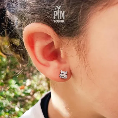 Jewelry - Pygmy Hippo Stud Earrings - PINTONIK