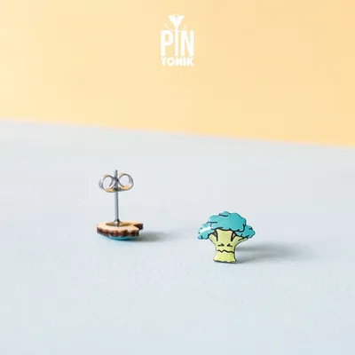 Jewelry - Quirky Broccoli Stud Earrings - PINTONIK