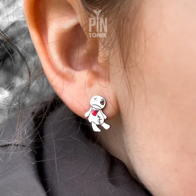 Jewelry - Voodoo Doll Stud Earrings - Creepy Witchcraft Jewelry - PINTONIK
