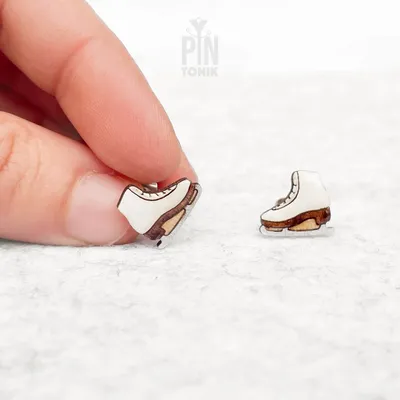 Jewelry - Ice Skates Funky Earrings - Figure Skating Y2K Stud Earrings - Winter Sports Coach Gifts - PINTONIK