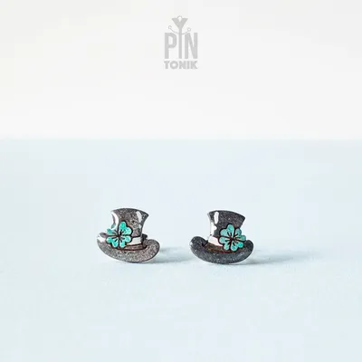 Jewelry - St Patricks Day Shamrocks Earrings - Leprechaun Irish Hat Jewelry - Good Luck Gift - PINTONIK