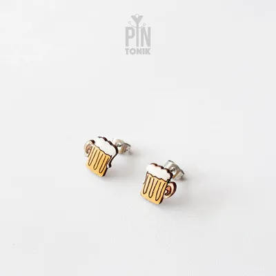 Jewelry - Octoberfest Beer Earrings - Quirky Beer Stein Birthday Gifts for 21st Birthday or Beer Lover - PINTONIK