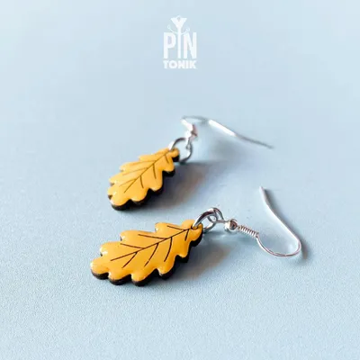 Jewelry - Acorn Earrings - Cottagecore Jewelry - Whimsical Yellow Dangle Fall Leaves - Good Luck Charm - PINTONIK