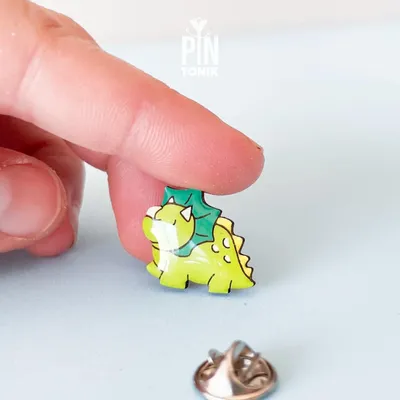 Jewelry - Triceratops Pin - Dinosaur Paleontology Gifts - Fun Animal Brooch - PINTONIK