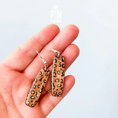 Jewelry - Animal Print Dangle Earrings - Retro Leopard Jewelry - Safari Animal Lover - PINTONIK