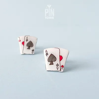 Jewelry - Ace of Spades Cufflinks - Hand-Painted Wooden Poker Gifts - PINTONIK