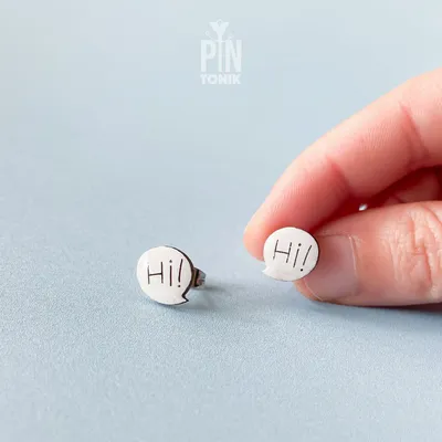 Jewelry - Hello Comic Book Earrings - Quirky Jewelry - Speech Bubble Fun Stud Earrings - PINTONIK