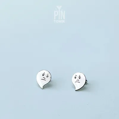 Jewelry - Wooden Ghost Stud Earrings - Spooky Halloween Jewelry - PINTONIK