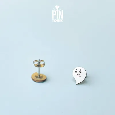 Bijoux - Boucles d'oreilles fantômes en bois - PINTONIK