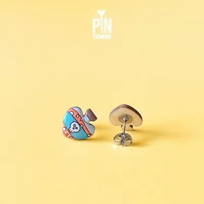 Bijoux - Boucles d'oreilles tête de mort empoisonnée - Bijoux de déguisement d'Halloween effrayants - Cadeaux de sorcières originaux - PINTONIK