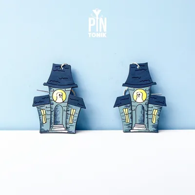 Jewelry - Haunted Mansion Ghost Earrings - Halloween Costumes Jewelry - Spooky Witch Earrings - PINTONIK