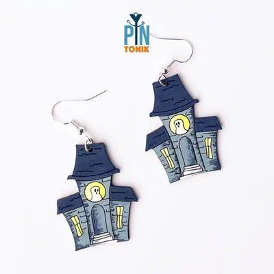 Jewelry - Haunted Mansion Ghost Earrings - Halloween Costumes Jewelry - Spooky Witch Earrings - PINTONIK