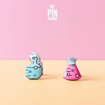 Jewelry - Chemistry Lab Stud Earrings: Fun Science Gift - PINTONIK