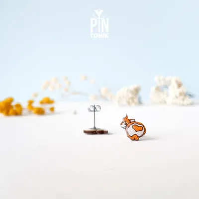 Bijoux - Boucles d'oreilles Welsh Corgi - PINTONIK