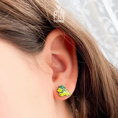 Bijoux - Boucles d'oreilles Triceratops - Bijoux dinosaure en bois - PINTONIK