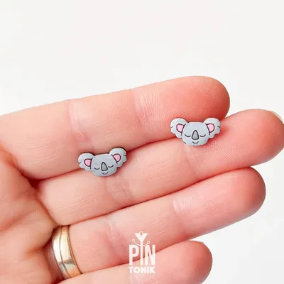 Bijoux - Boucles d'oreilles Koala en bois – Bijoux pour amoureux des animaux - PINTONIK