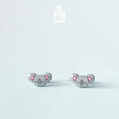 Bijoux - Boucles d'oreilles Koala en bois – Bijoux pour amoureux des animaux - PINTONIK