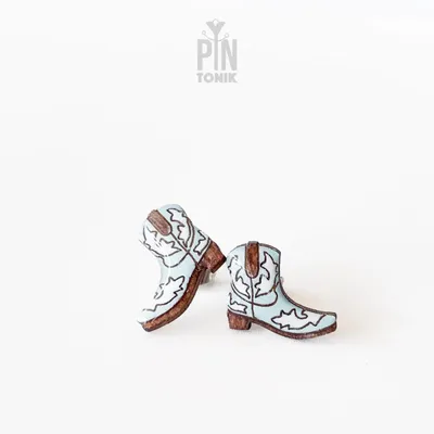 Bijoux - Boucles d'oreilles bottes de cowgirl côtières - Clous d'oreilles western originaux - PINTONIK