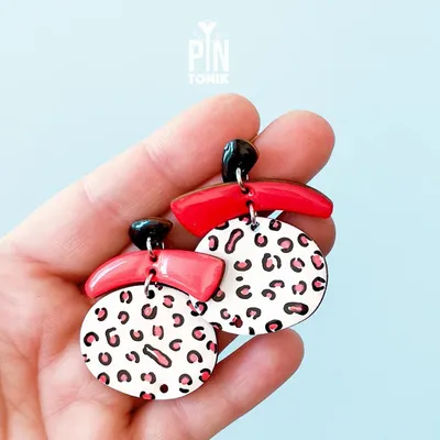 Jewelry - Leopard Print Dangle Earrings - Retro Chunky Jewelry - PINTONIK