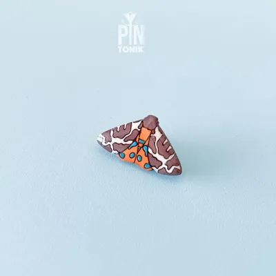 Jewelry - Garden Tiger Moth Lapel Pin - Wood Butterfly Brooch - PINTONIK