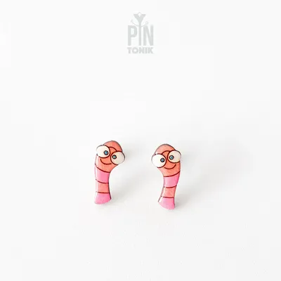 Jewelry - Book Worm Funky Earrings - Quirky Book Lover Stud Earrings - Nerdy Book Club Gifts for Readers, Teacher, Christmas gift - PINTONIK