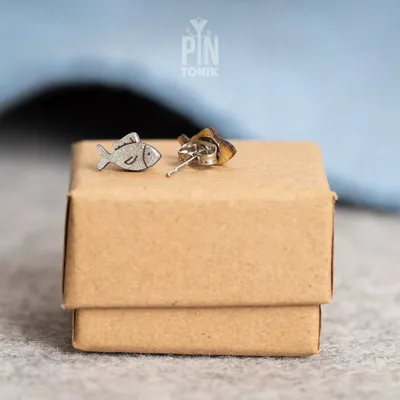 Bijoux - Boucles d'oreilles poissons chrétiennes - Cadeaux de baptême ou de première communion en argent pour filles ou adultes - PINTONIK