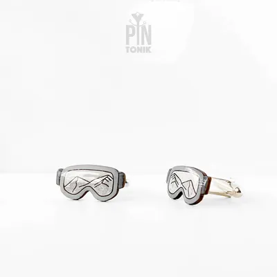Jewelry - Ski Goggles Cufflinks - Snowboard Gifts - Winter Wedding Groom Cuff Links - PINTONIK