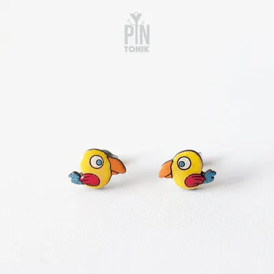 Bijoux - Boucles d'oreilles perroquet mignonnes - Bijoux oiseaux Quikry - Boucles d'oreilles originales - PINTONIK