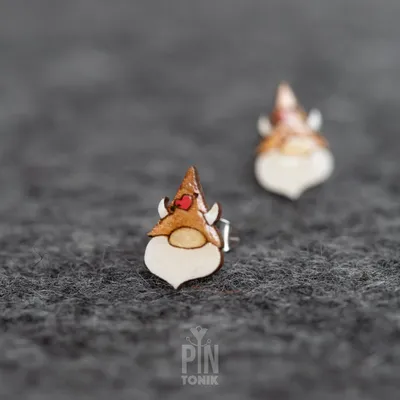 Bijoux - Boucles d'oreilles fantaisie style gnome viking miniature, puces d'oreilles tendance et mignonnes, cadeau idéal pour une adolescente, son 21e anniversaire ou sa meilleure amie. - PINTONIK