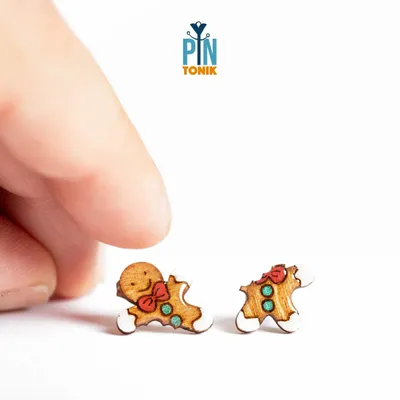 Jewelry - Gingerbread Man Earrings - Quirky Christmas Jewelry - Mismatched Earrings - Funny Secret Santa Gift - PINTONIK