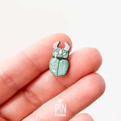 Jewelry - Stag Beetle Pin - Rhinoceros Bug Insect Jewelry - Bug Lover Gift - Mini Ita Bag Brooch - PINTONIK