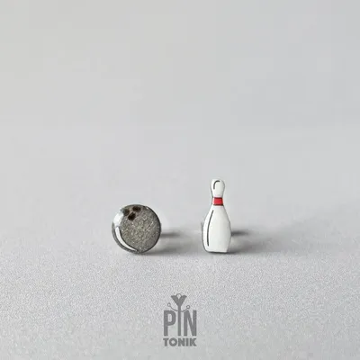 Bijoux - Boucles d'oreilles Bowling - Boule et quille dépareillées - Cadeau sportif - PINTONIK