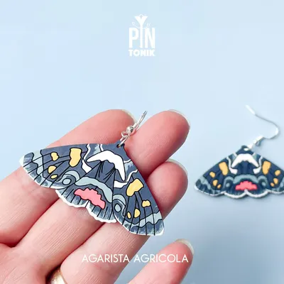 Bijoux - Boucles d'oreilles papillon Joseph's Coat - Bijoux Fairycore en argent sterling - PINTONIK