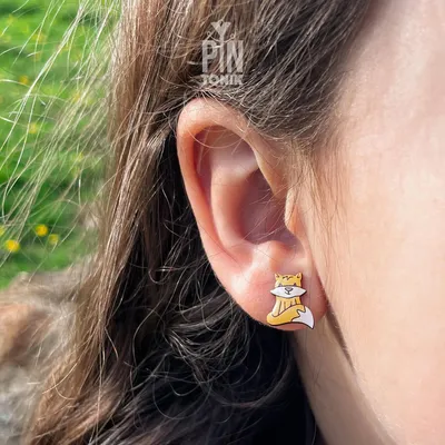 Jewelry - Cute Fox Kids Earrings - Fox Christmas Gift or Stocking Stuffer - Animal Fall Jewelry - PINTONIK