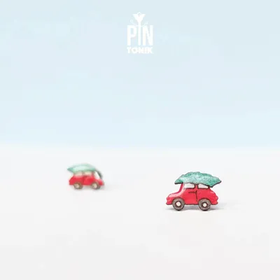 Jewelry - Christmas Car Stud Earrings - Christmas Tree Jewelry - Fun Gifts - PINTONIK