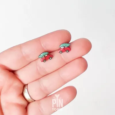 Jewelry - Christmas Car Stud Earrings - Christmas Tree Jewelry - Fun Gifts - PINTONIK