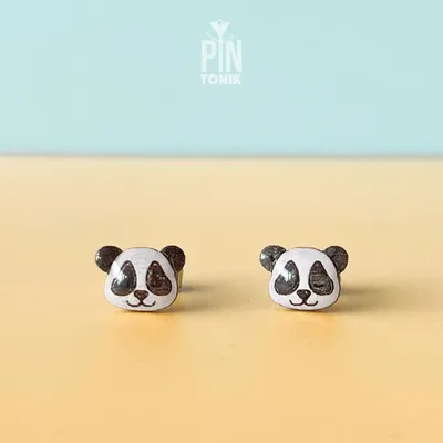 Jewelry - Panda Bear Stud Earrings - Cute Panda Jewelry Accessories - Chinese Animal Gift for Animal Lovers - PINTONIK