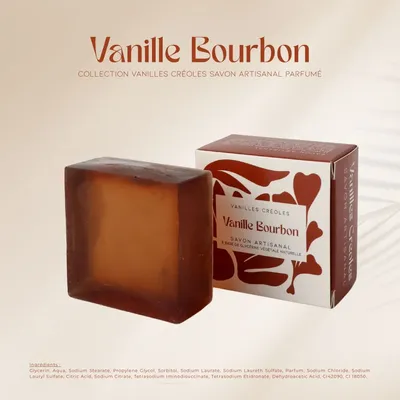 Soaps - Artisanal Soap - Vanilla Bourbon - PARFUMS DES ILES