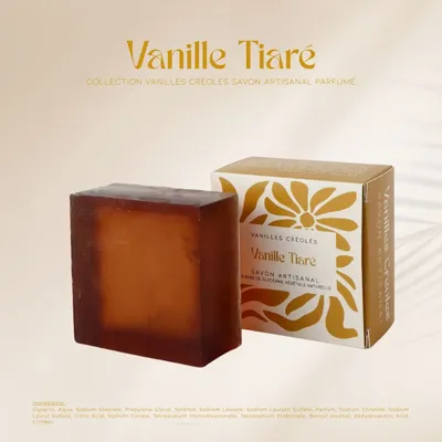 Soaps - Artisanal soap - Vanilla Tiaré - PARFUMS DES ILES