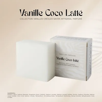 Soaps - Artisanal soap - Vanille Coco Latté - PARFUMS DES ILES