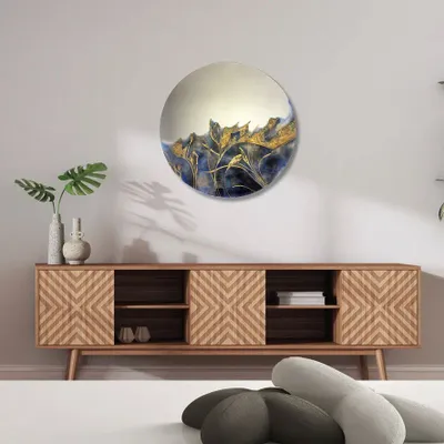 Mirrors - MIRROR - AZURE DREAM - 80 CM - MIRO’ART™- ORSIGNÉ™ BY AMANDINE MANGENOT