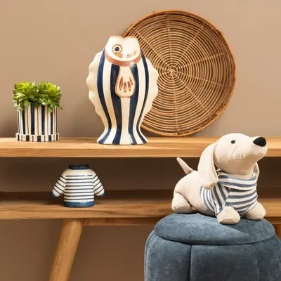 Vases - VASE POISSON BLEU MARINE - AMADEUS