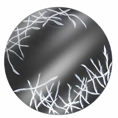 Mirrors - MIRROR - SILVER VELVET - 60 CM - MIRO’ART™- ORSIGNÉ™ BY AMANDINE MANGENOT