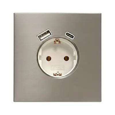 Eclairage encastré - TWENTY COLLECTION | Prise Schuko avec ports USB A+C - FEDE