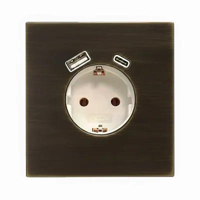 Eclairage encastré - TWENTY COLLECTION | Prise Schuko avec ports USB A+C - FEDE