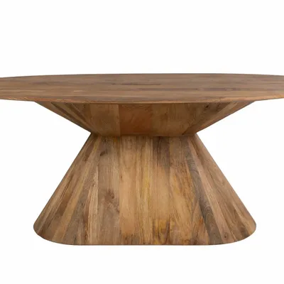 Tables Salle à Manger - Table de salle à manger en bois Mindi marron 200 x 100 x 76 cm - ETHAN CHLOE