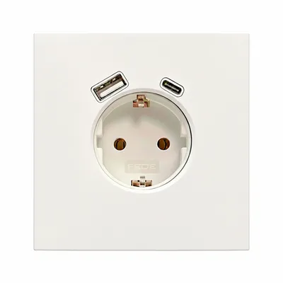 Eclairage encastré - TWENTY COLLECTION | Prise Schuko avec ports USB A+C - FEDE