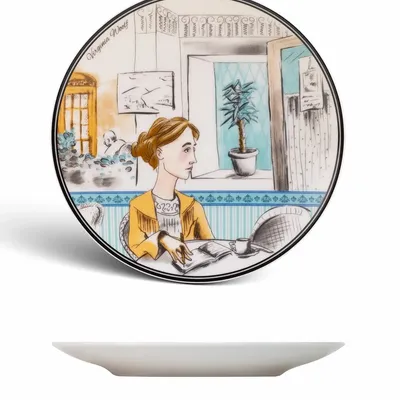 Everyday plates - Virginia Woolf Porcelain Plate - SOMNIA ATELIER