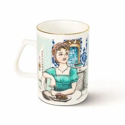 Mugs - Jane Austen Porcelain Mug - SOMNIA ATELIER