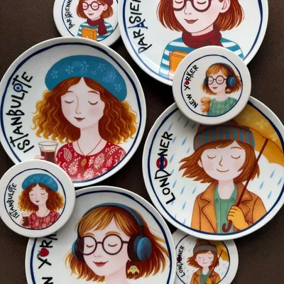 Everyday plates - Cosmopolitan Porcelain Plate Collection - SOMNIA ATELIER